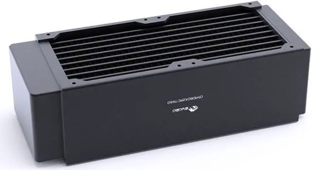 Alt view image 2 of 5 - Bykski 80mm x 60mm RC Series Radiator, 80mm x 2, Dual Fan (CR-RD80X2RC-TK60)
