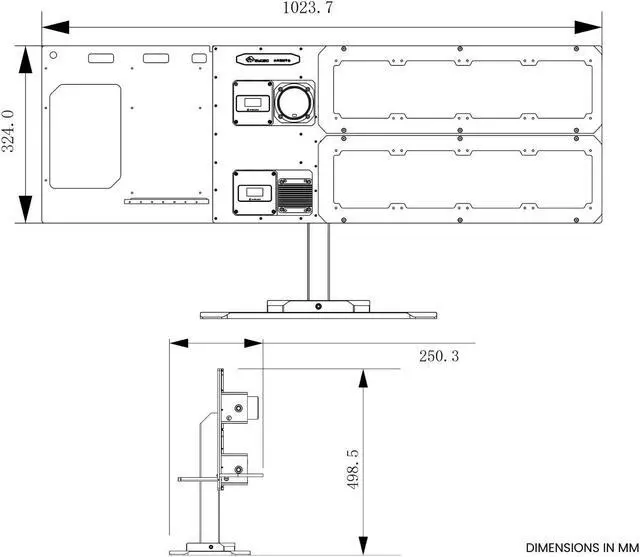 Alt view image 4 of 7 - Bykski B-WCTP-X Elevated Performance Water Cooling Showcase Station - Support for Dual 480mm Radiators, and Equipped with Dual Advanced Pump System