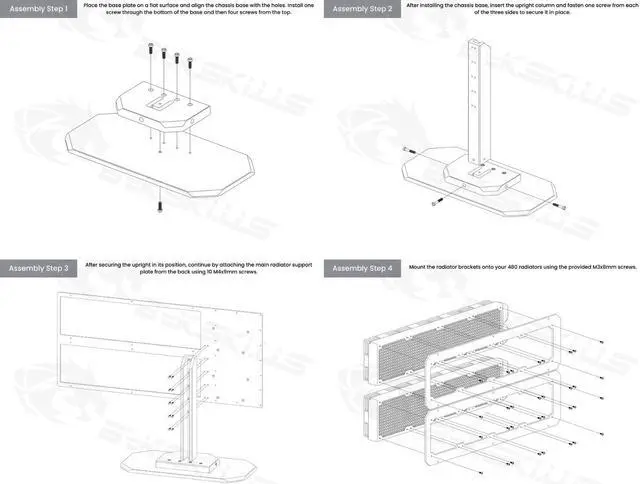 Alt view image 5 of 7 - Bykski B-WCTP-X Elevated Performance Water Cooling Showcase Station - Support for Dual 480mm Radiators, and Equipped with Dual Advanced Pump System