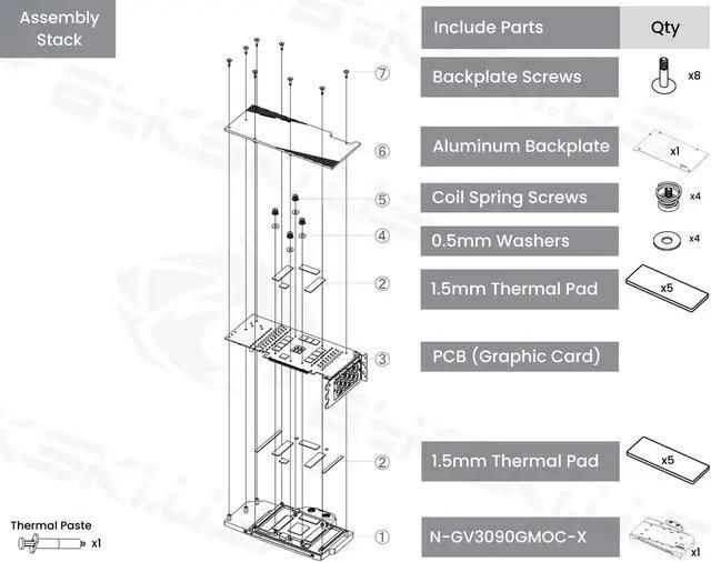 Alt view image 6 of 7 - Bykski Full Coverage GPU Water Block and Backplate For GIGABYTE GeForce RTX 3080/3080ti/3090 GAMING/EAGLE/VISION/TURBO (N-GV3090GMOC-X