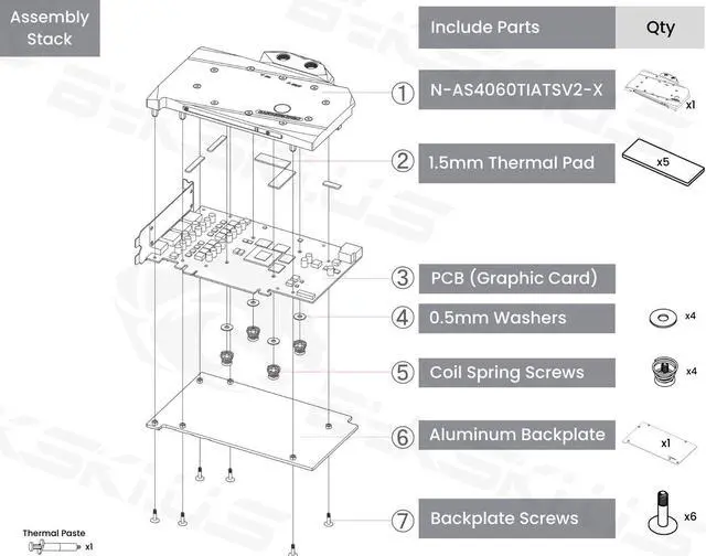 Alt view image 7 of 7 - Bykski Full Coverage GPU Water Block and Backplate For ASUS ATS Gaming GeForce RTX 4060 TI OC (N-AS4060TIATSV2-X)