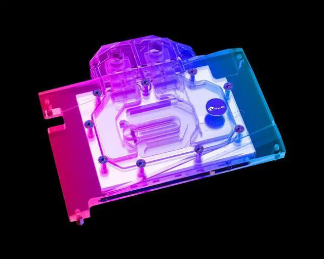Alt view image 3 of 7 - Bykski Full Coverage GPU Water Block and Backplate For iGame/ColorFire GeForce RTX 4060 Meow/Ultra W OC (N-IG4060L-X)