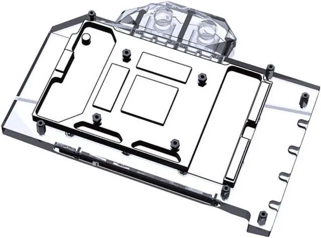 Alt view image 2 of 7 - Bykski Full Coverage GPU Water Block and Backplate For ASUS Dual GeForce RTX 4060 Ti OC Edition 16GB (N-AS4060TIDUAL16G-X)