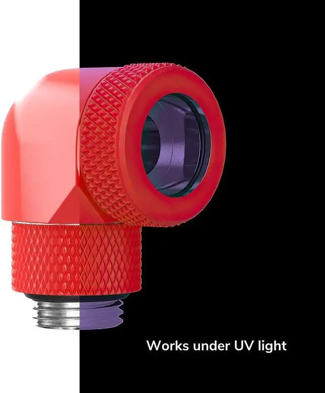 Alt view image 2 of 4 - PrimoChill InterConnect SX Premium G1/4 to 90 Degree Adapter Fitting for 14MM Rigid Tubing (FA-G9014)