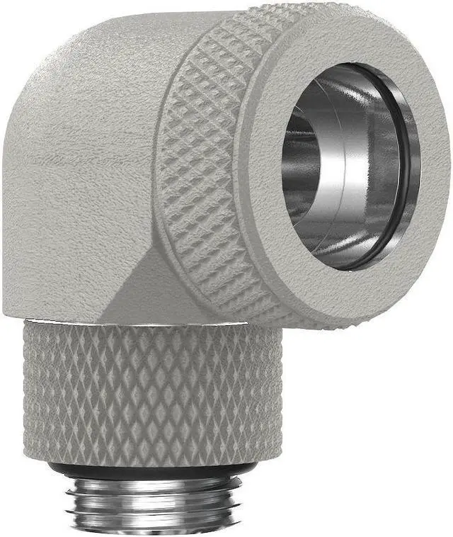 Main image of PrimoChill InterConnect SX Premium G1/4 to 90 Degree Adapter Fitting for 14MM Rigid Tubing (FA-G9014)