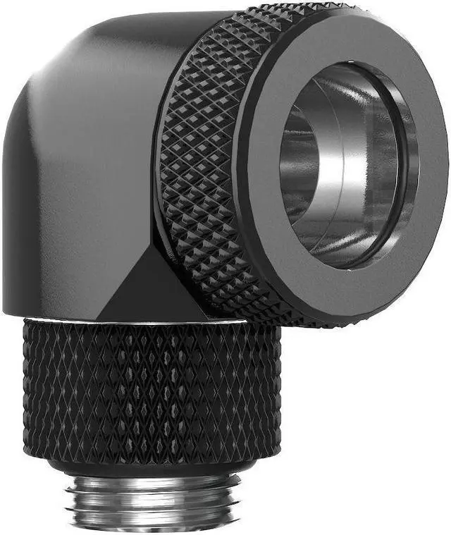 Main image of PrimoChill InterConnect SX Premium G1/4 to 90 Degree Adapter Fitting for 14MM Rigid Tubing (FA-G9014)