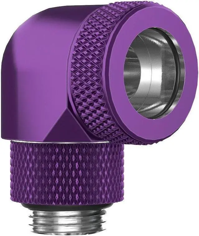 Main image of PrimoChill InterConnect SX Premium G1/4 to 90 Degree Adapter Fitting for 14MM Rigid Tubing (FA-G9014)