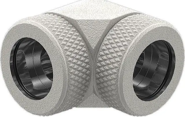 Main image of PrimoChill InterConnect SX Premium 90 Degree Elbow Adapter Fitting for 14MM Rigid Tubing (FA-9014)