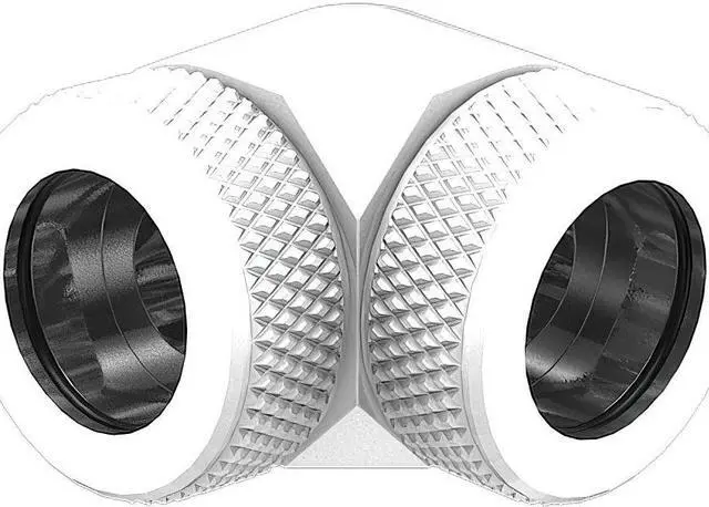 Main image of PrimoChill InterConnect SX Premium 90 Degree Elbow Adapter Fitting for 14MM Rigid Tubing (FA-9014)