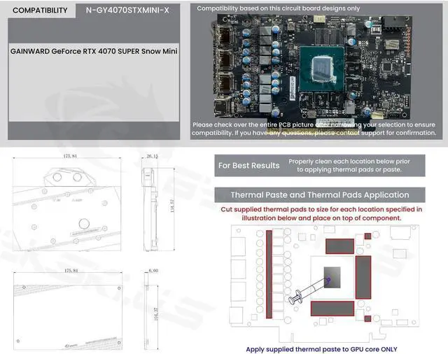 Alt view image 7 of 7 - Bykski Full Coverage GPU Water Block and Backplate For GIGABYTE AORUS GeForce RTX 3060/3060Ti/3070 MASTER 8G (N-GV3070AORUS-X-V2)