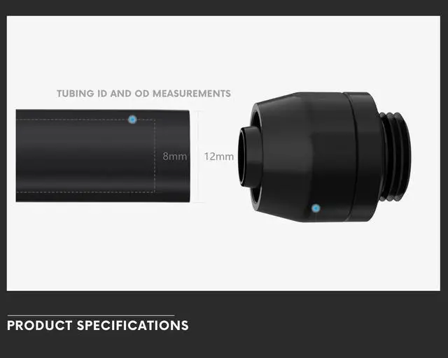 Alt view image 2 of 3 - Bykski 8mm x 12mm Flexible TPV (EPDM) Tubing - Black - 3 Meters