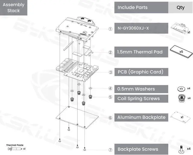 Alt view image 7 of 7 - Bykski Full Coverage GPU Water Block and Backplate For GeForce RTX 3060/3060Ti (SELECT MODELS ONLY) (N-GY3060XJ-X)