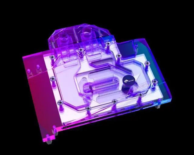 Alt view image 3 of 7 - Bykski Full Coverage GPU Water Block and Backplate For MSI GeForce RTX 4060 Ti VENTUS 2X 16GB (N-MS4060TIVES-X)