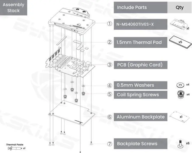 Alt view image 7 of 7 - Bykski Full Coverage GPU Water Block and Backplate For MSI GeForce RTX 4060 Ti VENTUS 2X 16GB (N-MS4060TIVES-X)