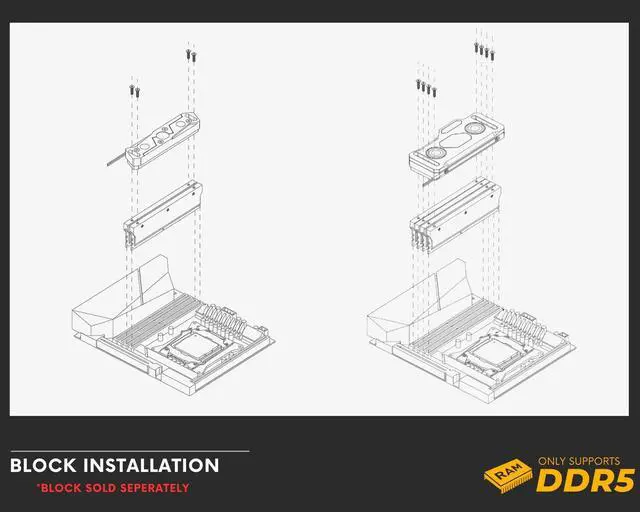 Alt view image 4 of 5 - Bykski DDR5 Memory Heat Spreader - Black (B-MRCOV-X-V2)