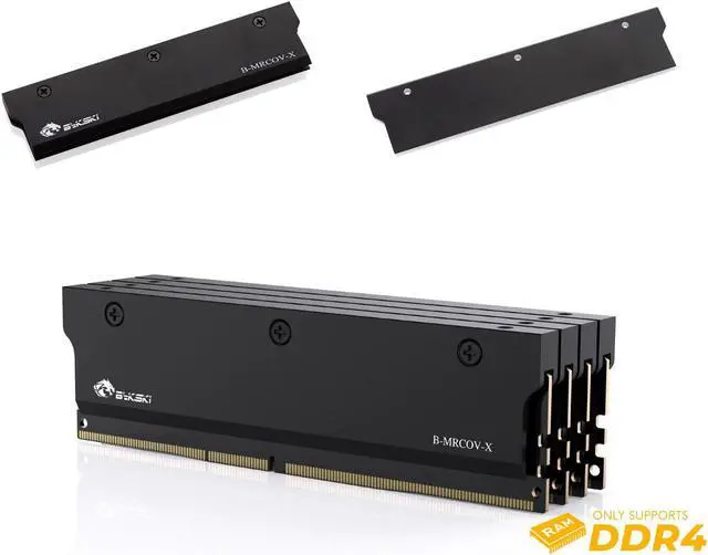 Alt view image 2 of 5 - Bykski DDR4 Memory Heat Spreader - Black (B-MRCOV-X)