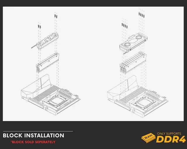 Alt view image 4 of 5 - Bykski DDR4 Memory Heat Spreader - Black (B-MRCOV-X)