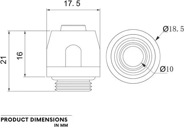 Alt view image 5 of 5 - Bykski Flex 6mm ID x 10mm OD Fitting (B-FT1-TN-V3) - Gray