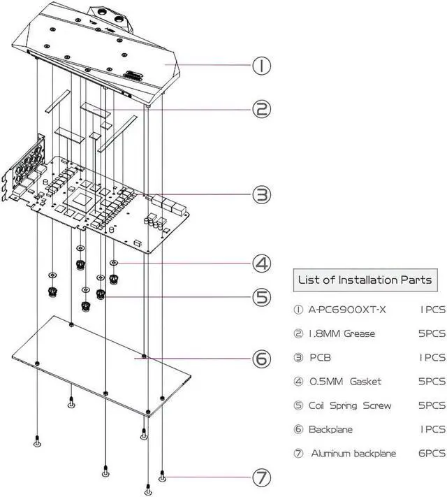Alt view image 5 of 7 - Bykski Full Coverage GPU Water Block and Backplate for PowerColor RX6800/6900 XT (A-PC6900XT-X)