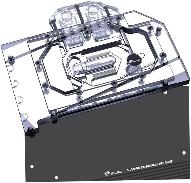 Main image of Bykski Full Coverage GPU Water Block and Backplate For ASUS Dual GeForce RTX 4070 SUPER EVO 12GB (N-AS4070SDUALEVO-X)