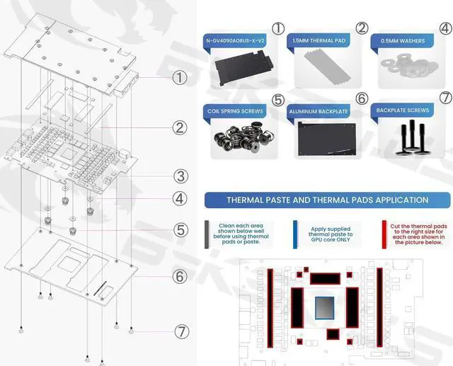 Alt view image 4 of 4 - Bykski Durable Metal/POM GPU Water Block and Backplate for Gigabyte GeForce RTX 4090 Master/Gaming/Aero 24G (SELECT MODELS ONLY) (N-GV4090AORUS-X-V2) - Continuous Usage