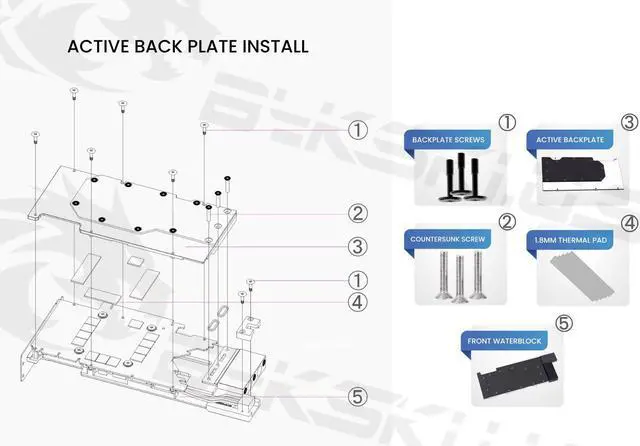 Alt view image 6 of 6 - Bykski Durable Metal/POM GPU Water Block w/Active Backplate for Leadtek RTXA6000/NVIDIA Tesla A10/A40 48G (N-RTXA6000-TC-V3) - Continuous Usage