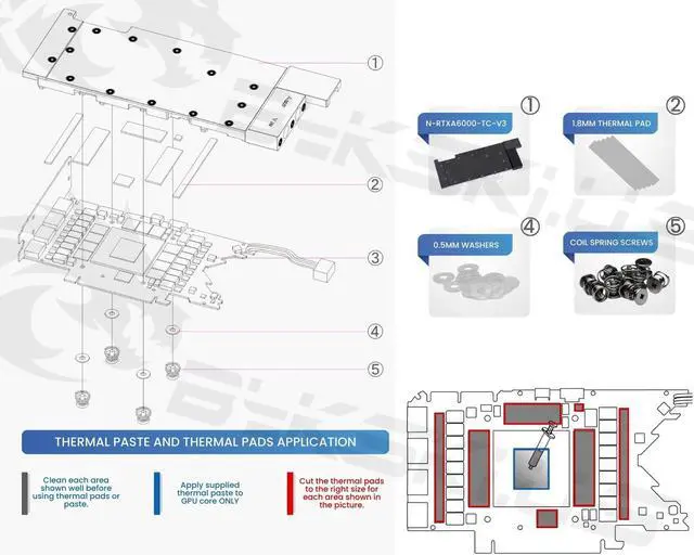 Alt view image 5 of 6 - Bykski Durable Metal/POM GPU Water Block w/Active Backplate for Leadtek RTXA6000/NVIDIA Tesla A10/A40 48G (N-RTXA6000-TC-V3) - Continuous Usage