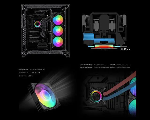 Alt view image 3 of 4 - Bykski AIO Integrated Liquid CPU Cooler for Intel LGA1700/1800/115X and AMD Ryzen 9/7/5/3 AM5/AM4 featuring A-RGB Lighting - 240mm (B-FRB240)