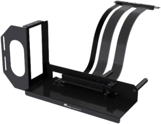 Main image of Bykski Vertical Mount/Holder for GPU Showcasing with PCIe 4.0 PCI-E Extension cable (B-6HPCI-E-X-V2K)