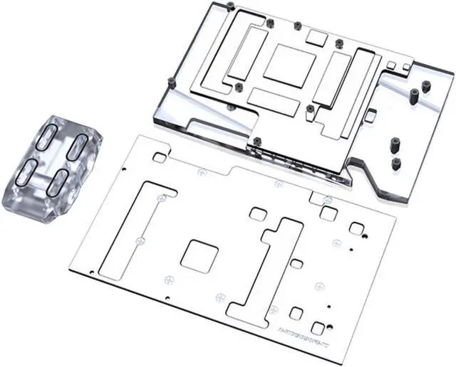 Alt view image 2 of 7 - Bykski Full Coverage GPU Water Block w/ Integrated Active Backplate for NVIDIA GeForce RTX 3090 Founders Edition (N-RTX3090FE-TC-V2)