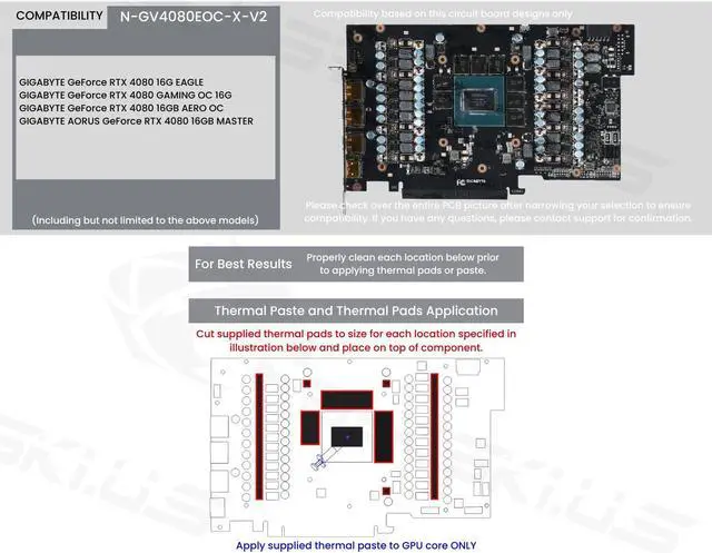 Alt view image 6 of 7 - Bykski Metal/POM GPU Water Block and Backplate For GIGABTYE GeForce RTX 4080 Eagle/Gaming 16G (N-GV4080EOC-X-V2)