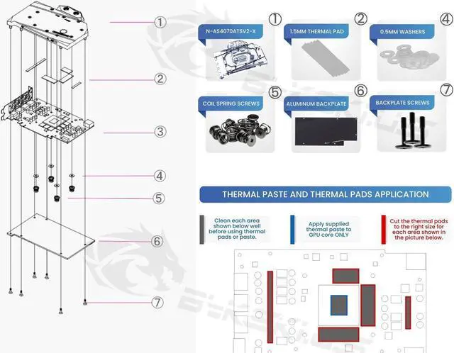 Alt view image 4 of 5 - Bykski Full Coverage GPU Water Block and Backplate For ASUS ATS Geforce RTX 4070 O12G V2 Gaming  (N-AS4070ATSV2-X)