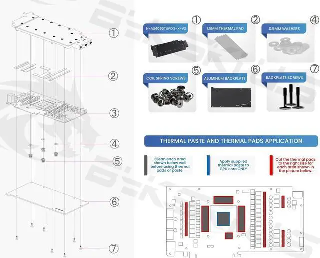 Alt view image 4 of 4 - Bykski Durable Metal/POM GPU Water Block and Backplate for ASUS TUF/ROG Gaming GeForce RTX 4090 24GB (SELECT MODELS ONLY) (N-AS4090TUFOG-X-V2) - Continuous Usage