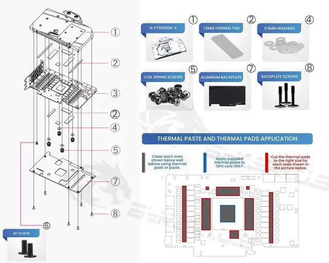 Alt view image 3 of 5 - Bykski Full Coverage GPU Water Block and Backplate for Palit RTX 3090 Game Rock OC (N-PT3090GR-X)
