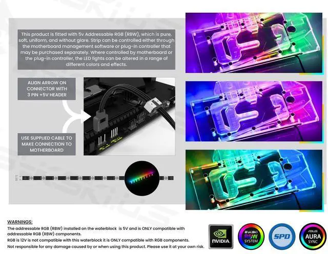 Alt view image 5 of 5 - Bykski Full Coverage GPU Water Block and Backplate for INNO3D/AX GAMING GEFORCE RTX 4090 X3 (SELECT MODELS ONLY) (N-ICH4090-X)