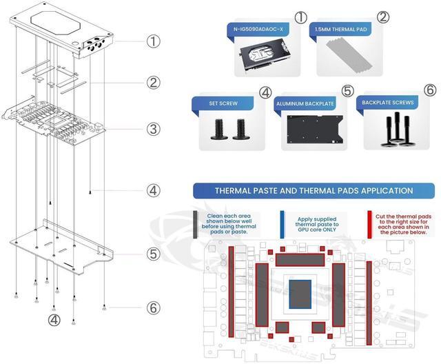 Alt view image 4 of 5 - Bykski Armored End Port GPU Waterblock with Backplate For Manli Gallardo GeForce RTX 5090D OC 32GB (N-ML5090GR-X)
