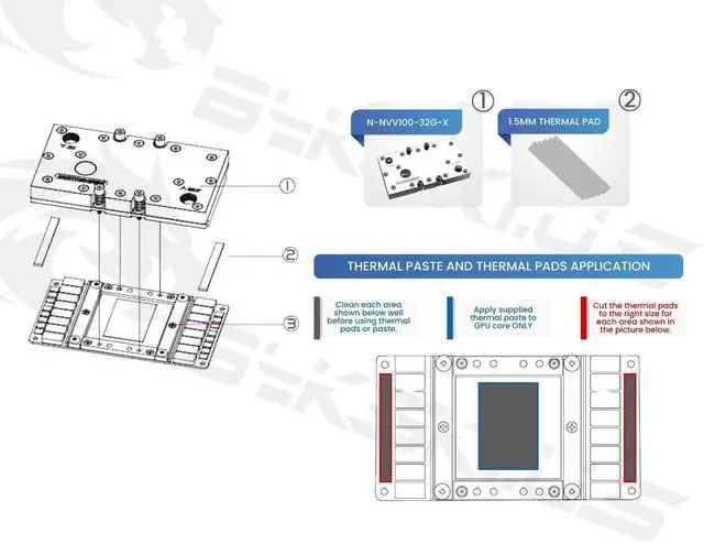 Alt view image 4 of 4 - Bykski Full Coverage GPU Water Block for NVIDIA TESLA SXM2 V100 | 32.00mm Mount Spacing (N-NVV100-32G-X)