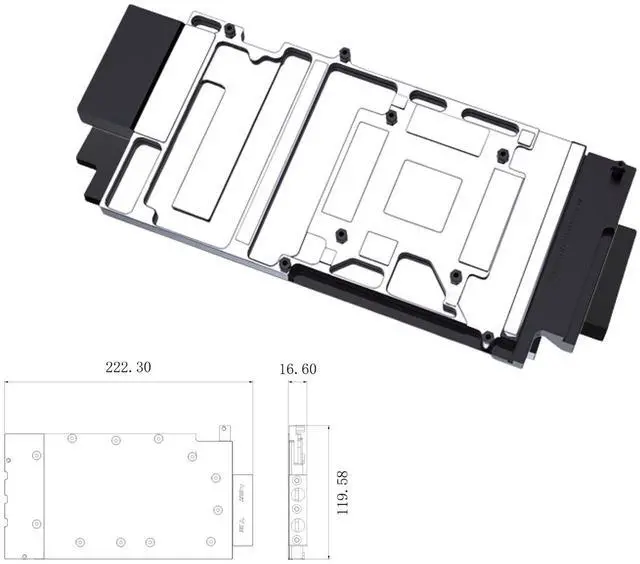 Alt view image 2 of 4 - Bykski Durable Metal/POM GPU Water Block and Backplate for INNO3D/ AX GAMING GeForce RTX 4090 X3 (SELECT MODELS ONLY) (N-ICH4090-X-V3) - Continuous Usage