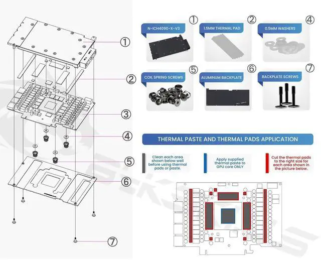 Alt view image 4 of 4 - Bykski Durable Metal/POM GPU Water Block and Backplate for INNO3D/ AX GAMING GeForce RTX 4090 X3 (SELECT MODELS ONLY) (N-ICH4090-X-V3) - Continuous Usage