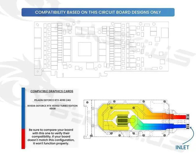 Alt view image 3 of 4 - Bykski Durable Metal/POM GPU Water Block and Backplate for NVIDIA GeForce 4090D Turbo Edition 48GB (N-PL4090-X-V2) - Continuous Usage