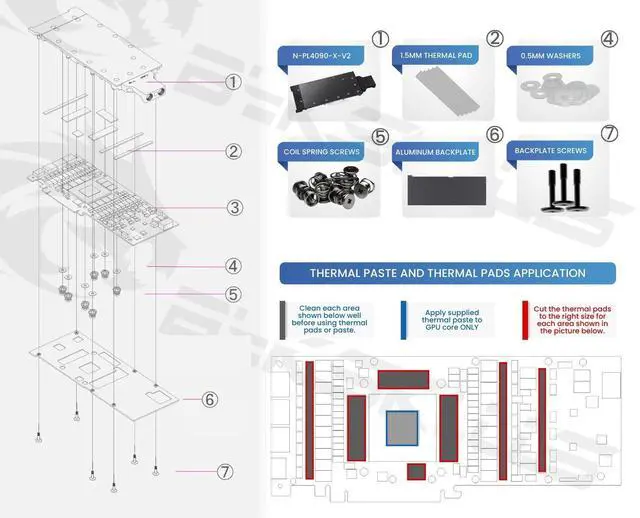 Alt view image 4 of 4 - Bykski Durable Metal/POM GPU Water Block and Backplate for NVIDIA GeForce 4090D Turbo Edition 48GB (N-PL4090-X-V2) - Continuous Usage