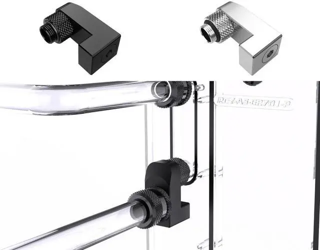 Alt view image 4 of 5 - Bykski G 1/4in. Male to Female Supported Rotary 25mm Offset Fitting (CC-HR-25-X)