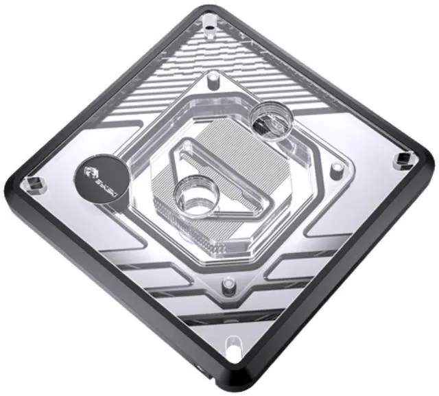 Main image of Bykski CPU-XPR-MK-I-V5 High-Efficiency CPU Water Cooling Block - Featuring High Flow Optimized 0.2mm Fins -  Full PMMA Mounting w/ 5v Addressable RGB - for Intel LGA 1200/1700 - 115x - 2011/2066