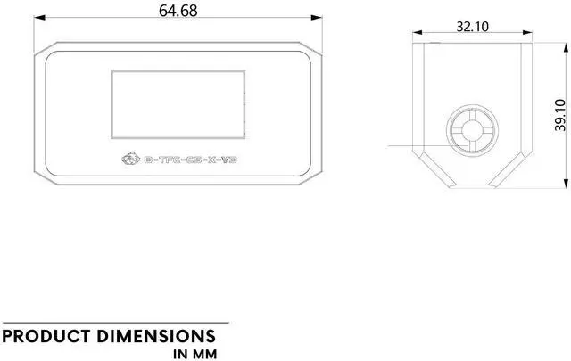 Alt view image 5 of 5 - Bykski Inline Flow Meter and Thermometer Safety Module w/ OLED Display V3 - Black (B-TFC-CS-X-V3)