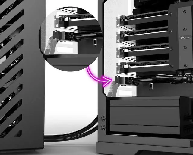 Alt view image 3 of 5 - Bykski PCI Slot Pass Through Dual G 1/4 Female to Female Connector for External Cooling V2 (B-PCI-EM-X-V2)