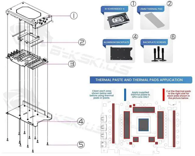 Alt view image 4 of 5 - Bykski Armored End Port GPU Waterblock with Backplate For INNO3D GeForce RTX 5090 D NIGHT X3 (N-ICH5090DX3-X)