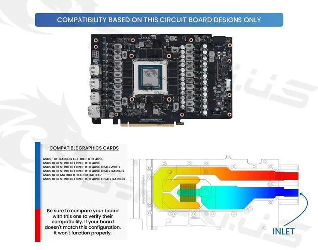 Alt view image 3 of 4 - Bykski Durable Metal/POM GPU Water Block and Backplate For ASUS ROG Strix GeForce RTX 4090(N-AS4090STRIX-X-V3) - Continuous Usage