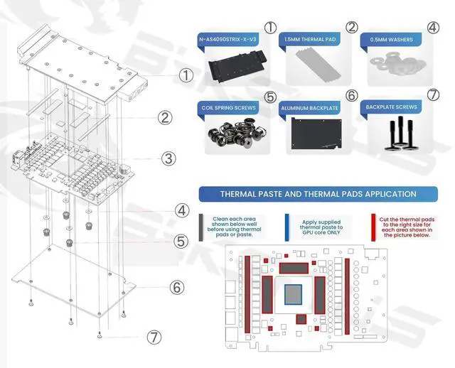 Alt view image 4 of 4 - Bykski Durable Metal/POM GPU Water Block and Backplate For ASUS ROG Strix GeForce RTX 4090(N-AS4090STRIX-X-V3) - Continuous Usage