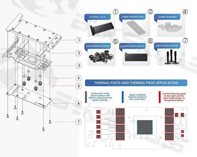 Alt view image 4 of 4 - Bykski Durable Metal/POM GPU Water Block and Backplate for NVIDIA TESLA T4 (N-TESLA-T4-X) - Continuous Usage