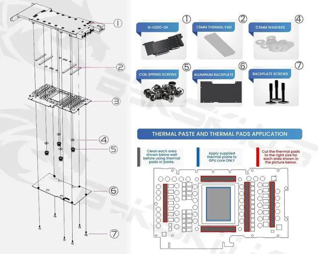 Alt view image 4 of 4 - Bykski Durable Metal/POM GPU Water Block and Backplate For NVIDIA TESLA H200 141G (N-H200-SR) - Continuous Usage